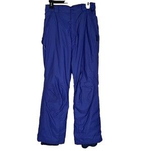Columbia Women's Sz Med Blue Snow Pants Snowboarding Skiing Pockets Sledding